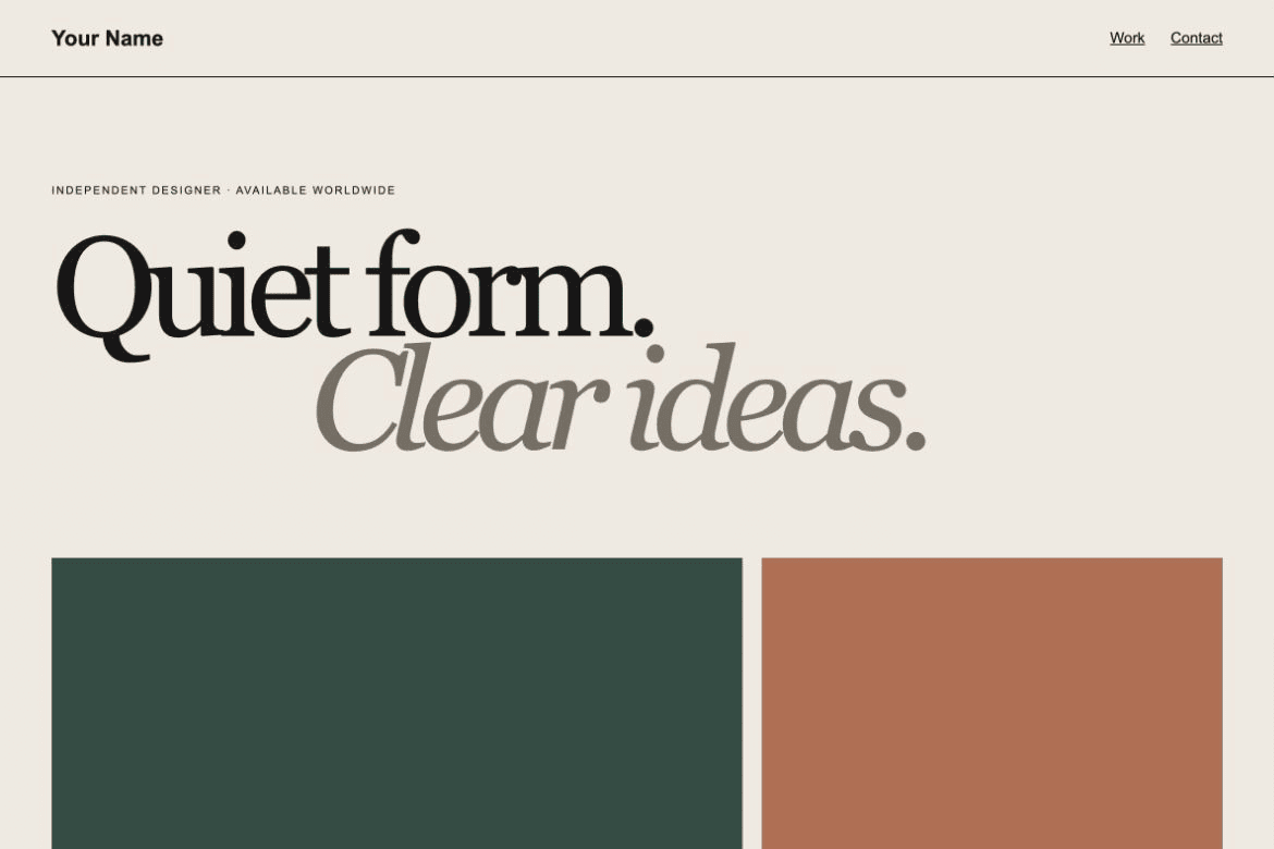 Folio Minimal website preview