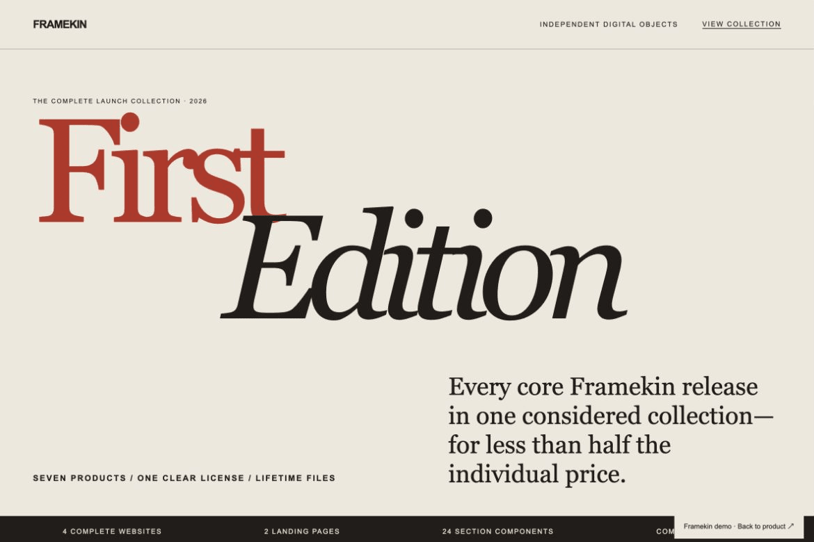 First Edition Bundle website preview