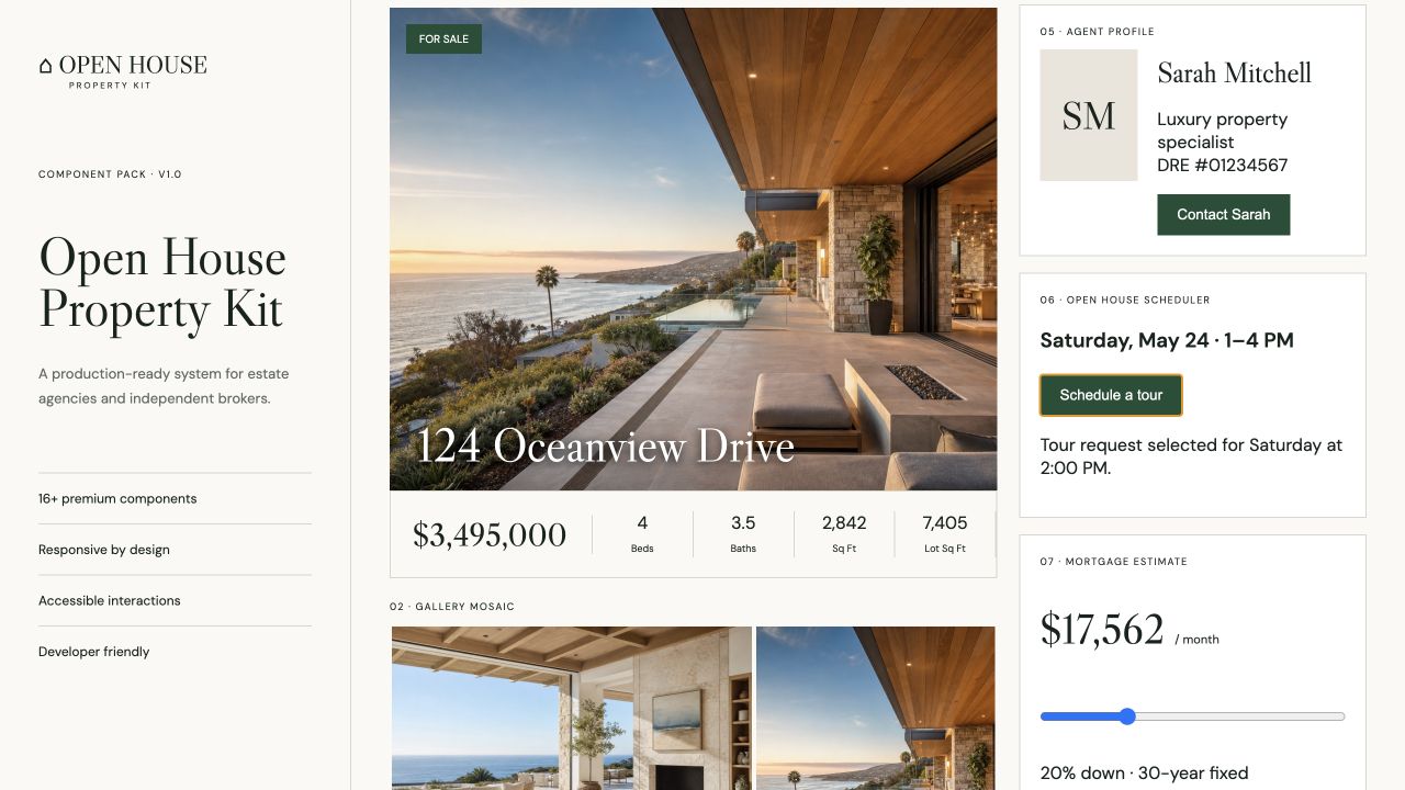 Open House Property Kit website preview