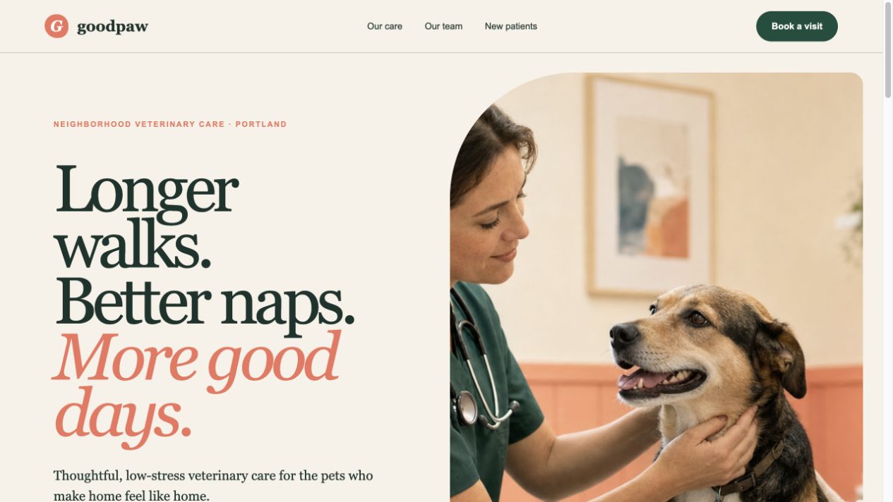 Goodpaw Collective website preview