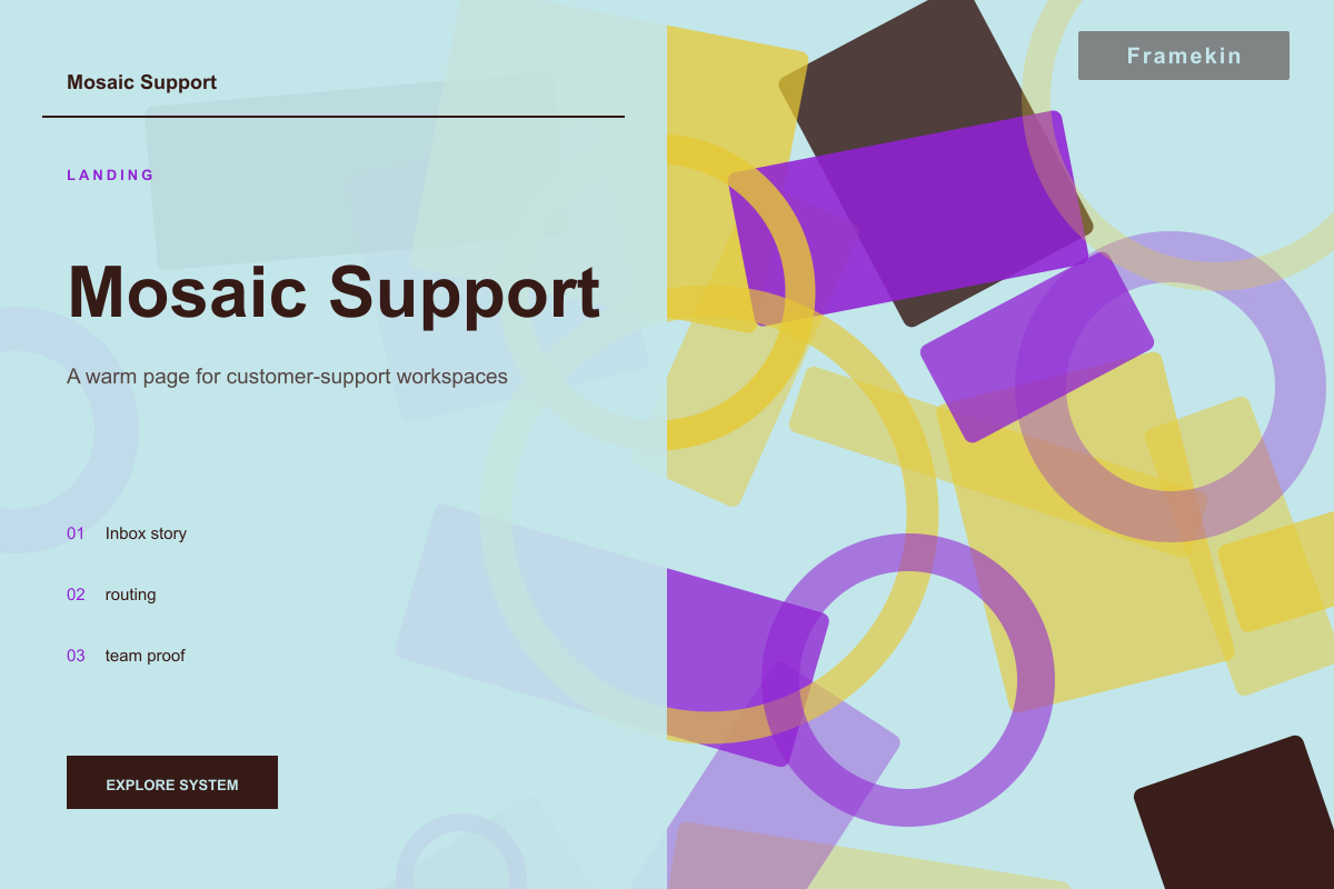Mosaic Support website preview