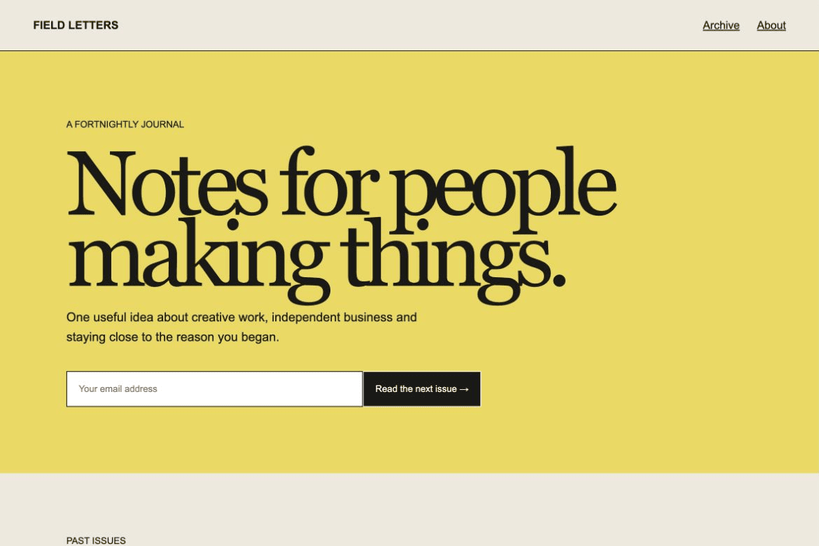 Newsletter Journal website preview