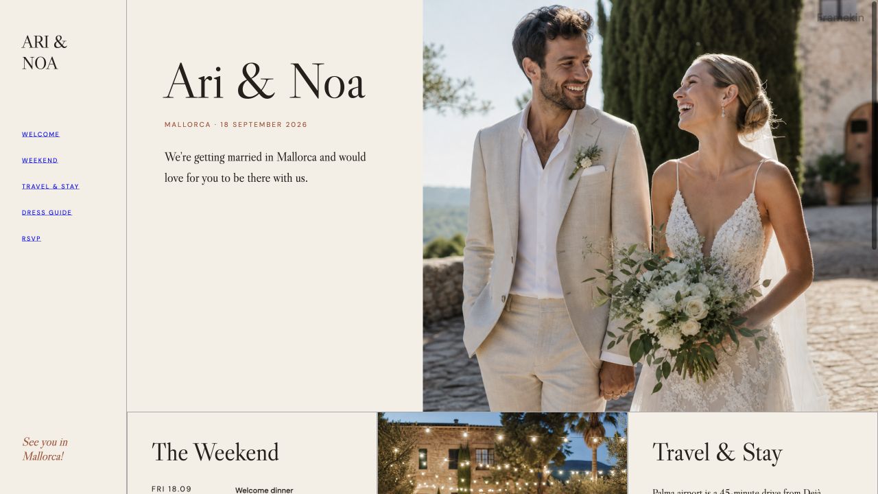 Ari & Noa Mallorca website preview