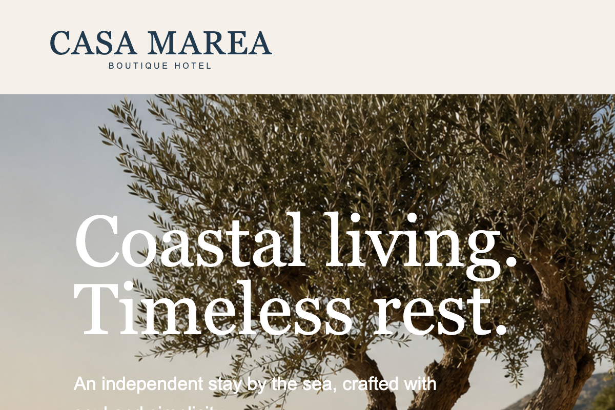 Casa Marea website preview