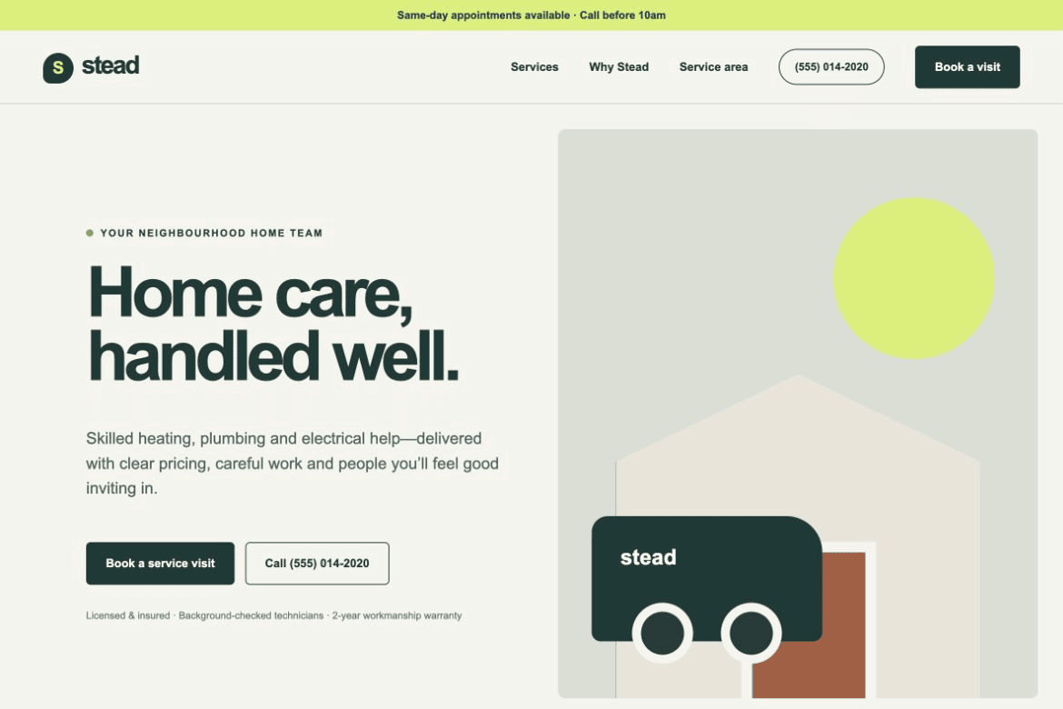 Stead website preview