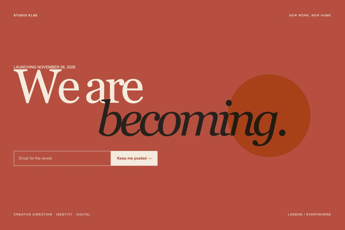 Studio Coming Soon website preview